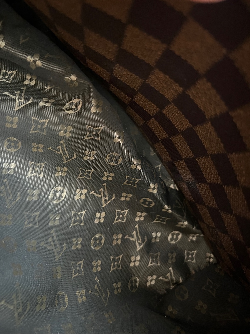 Pristine brown checkered Monogram inspired iconic logo handbag  12x8 - Picture 8 of 10